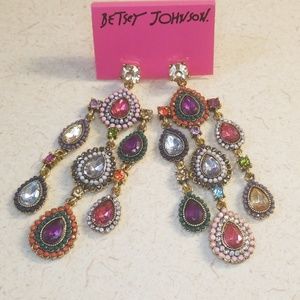 NWT Betsey Johnson Chandelier Earrings